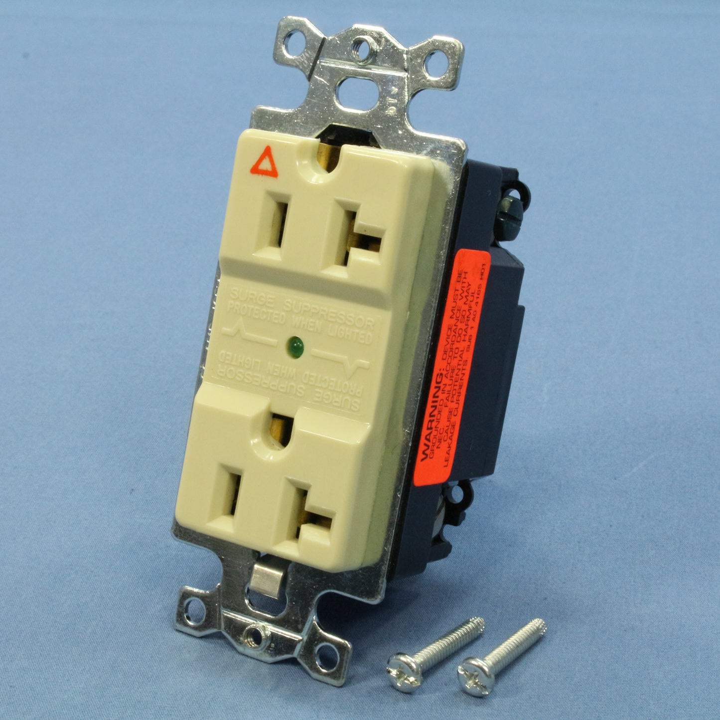 Bryant SP53TIGIA Ivory Isolated Ground Surge Suppressor 20A Duplex Receptacle