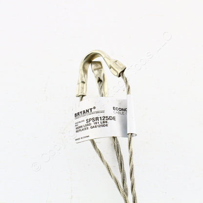 Bryant Cable Support Grip 1.25-1.49" Split Mesh Rod Close Double U Eye SPSR125DE