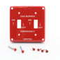 Bryant SY803GEM 2-Gang Gas Burner Emergency 2-Toggle 4" Square Surface Box Cover