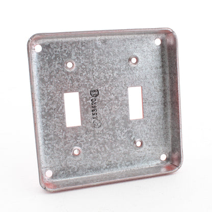 Bryant SY803GEM 2-Gang Gas Burner Emergency 2-Toggle 4" Square Surface Box Cover