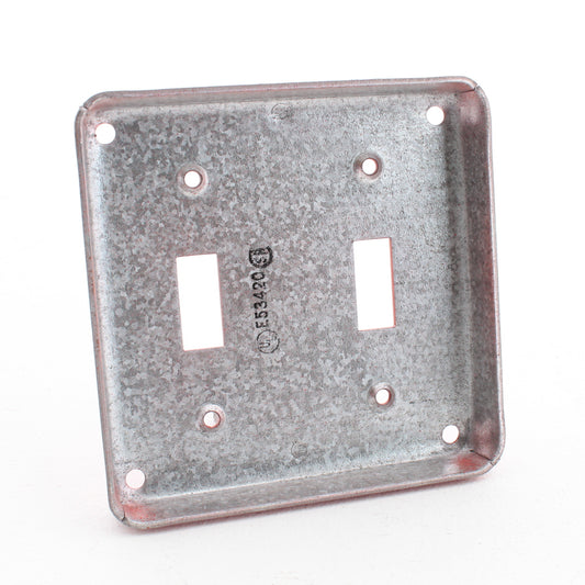 Bryant SY803GEM 2-Gang Gas Burner Emergency 2-Toggle 4" Square Surface Box Cover