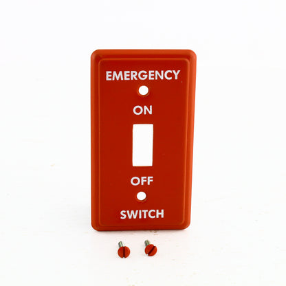 Bryant SY865EM Red 1-Gang 4.125" Toggle Switch Steel Emergency Mini Wallplate
