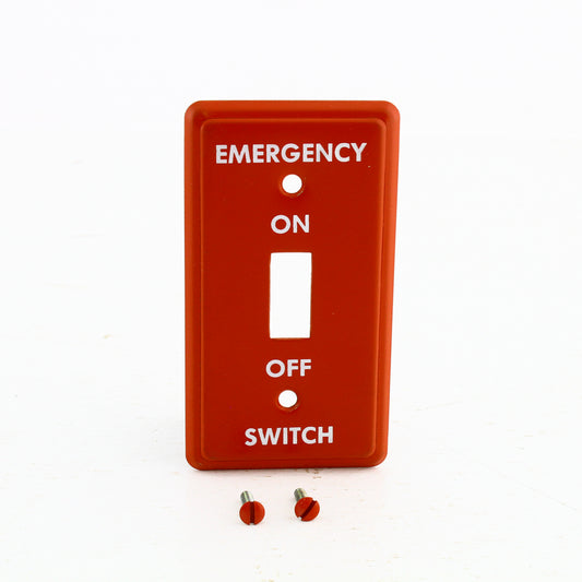 Bryant SY865EM Red 1-Gang 4.125" Toggle Switch Steel Emergency Mini Wallplate