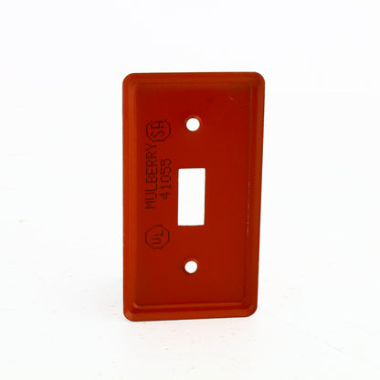 Bryant SY865EM Red 1-Gang 4.125" Toggle Switch Steel Emergency Mini Wallplate