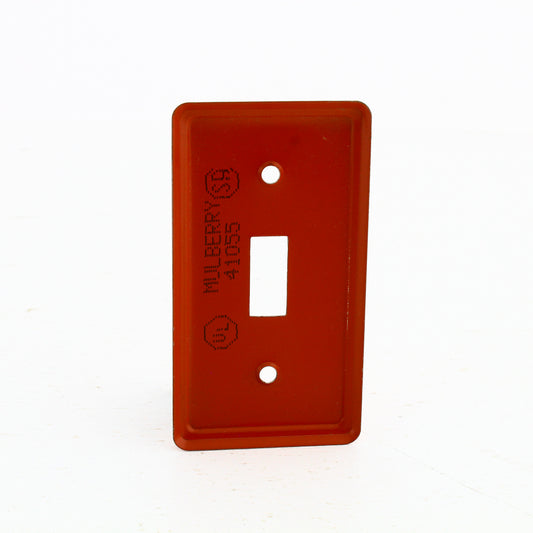 Bryant SY865EM Red 1-Gang 4.125" Toggle Switch Steel Emergency Mini Wallplate