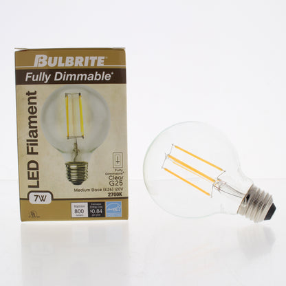 Bulbrite 776575 LED Globe Filament 120 Volt 7 Watt G25 Medium E26 2700K