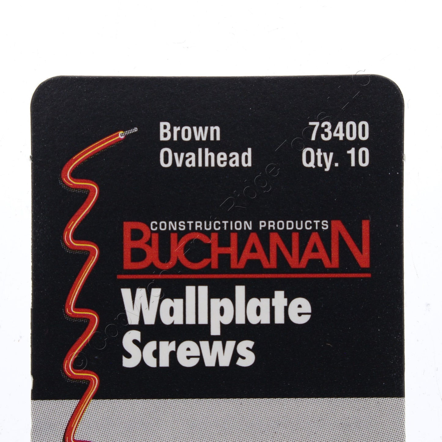 10-Pack Buchanan Brown Wallplate Short Wallplate Mounting Screws 73400