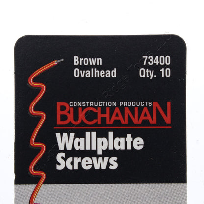 10-Pack Buchanan Brown Wallplate Short Wallplate Mounting Screws 73400