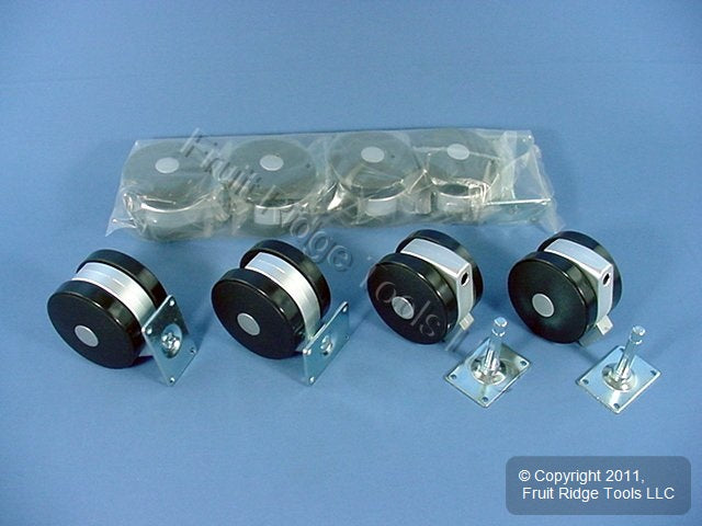 60 Shepherd 150lb Rated 3-1/4" Lockable Swivel & Fixed Twin Wheel Casters Q90278