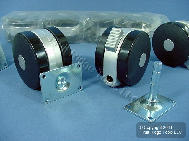 8 Shepherd 150lb Rated 3-1/4" Lockable Swivel & Fixed Twin Wheel Casters Q90278