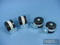 4 Shepherd 150lb Rated 3-1/4" Lockable Swivel & Fixed Twin Wheel Casters Q90278