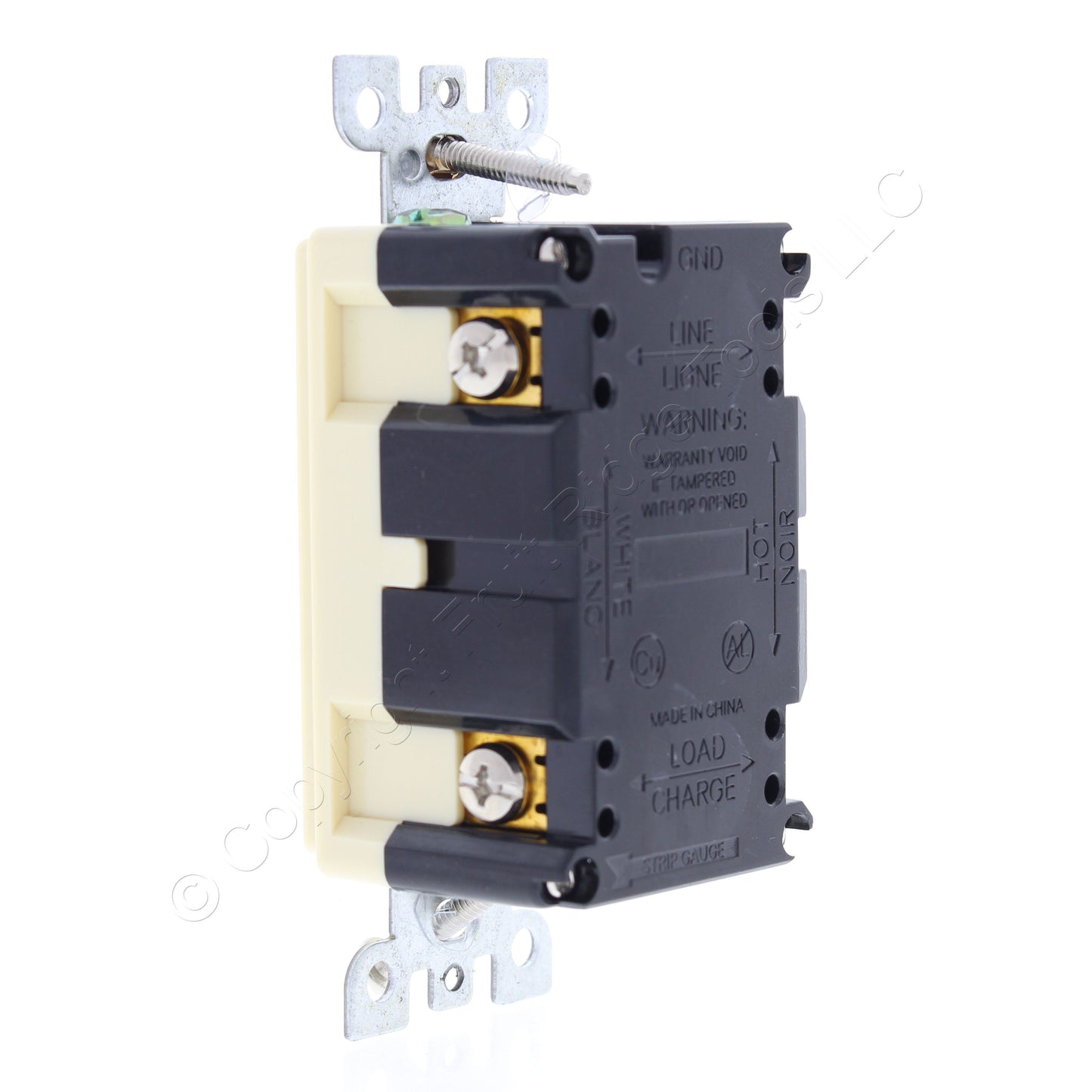 Bright-Way GFCI20IV Ivory Commercial GFCI Duplex Receptacle Outlet 5-20R 20A