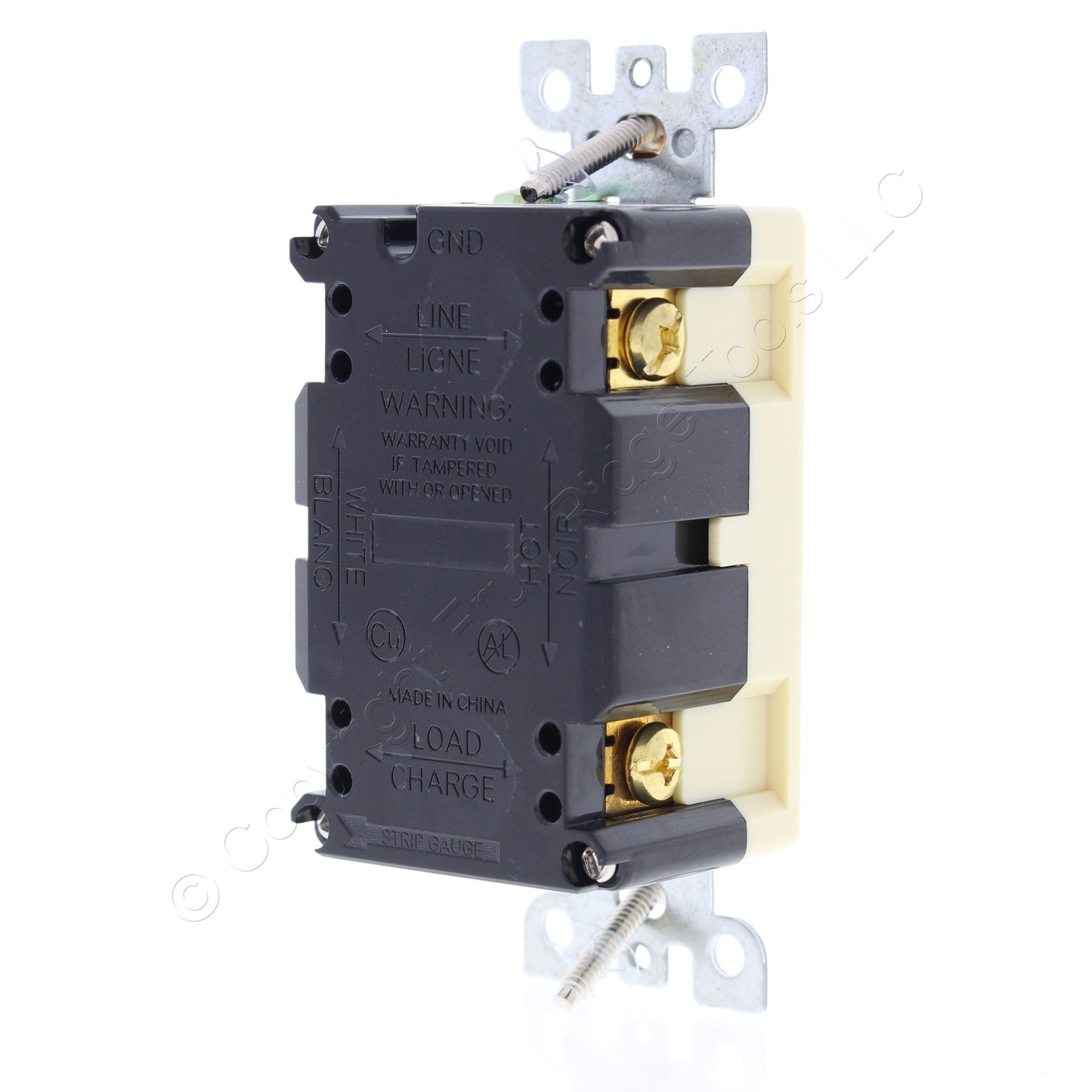 Bright-Way GFCI20IV Ivory Commercial GFCI Duplex Receptacle Outlet 5-20R 20A