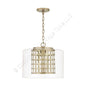 Capital Lighting 338318AP Painted Aged Brass 13-1/2" Tall Pendant with Chain