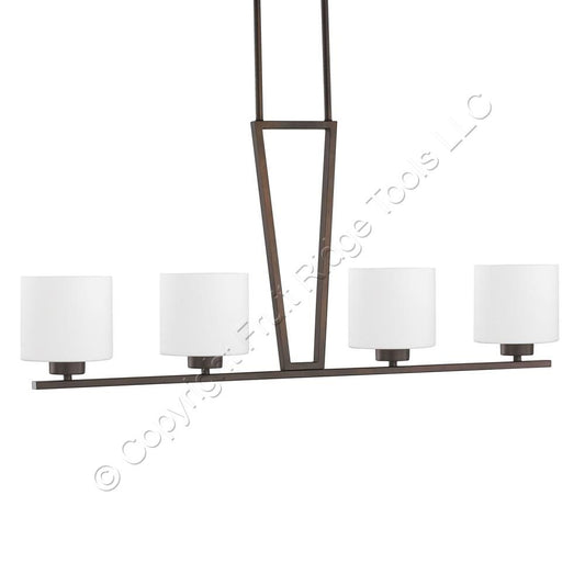Capital Lighting Steele Burnished Bronze 4 Light Island Fixture A19 Standard