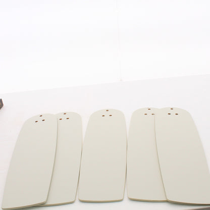5pk Casablanca 99005 Ceiling Fan Blades 22" Cottage White/Matte Snow White