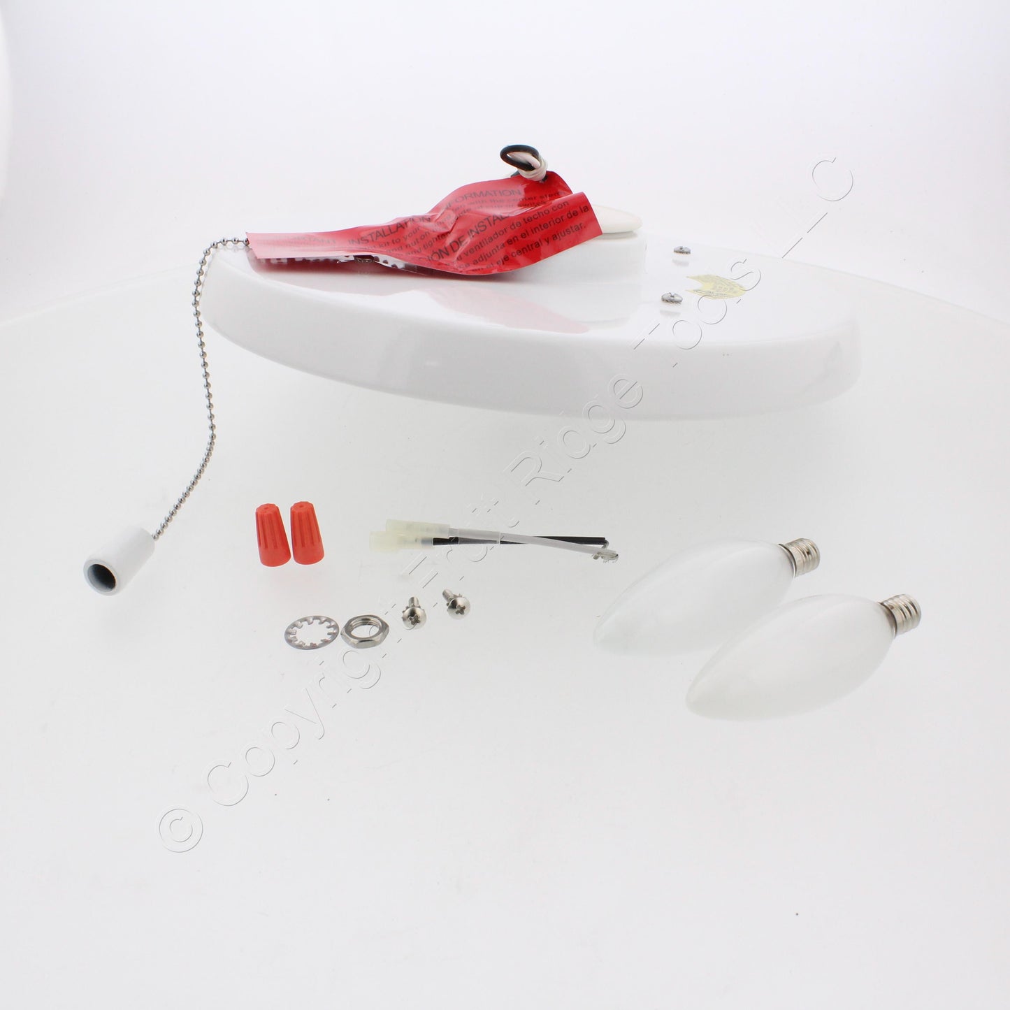 Casablanca 99076 11.8" Incandescent Snow White Low Profile Fan Light Kit