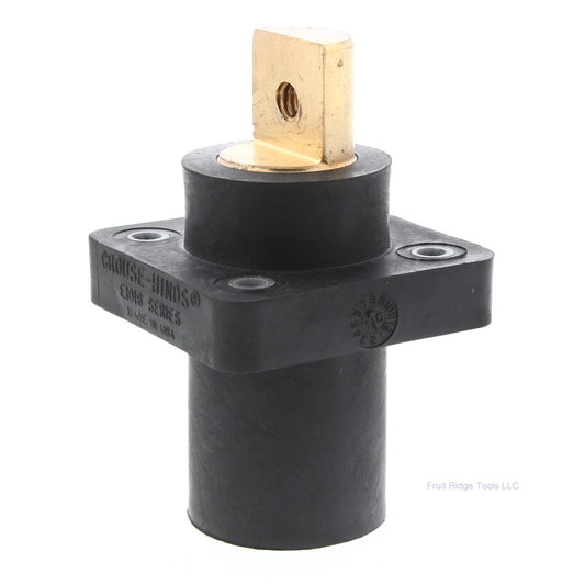Joy Cooper 16 Series Male Black Single Hole Buss Bar Panel Mount E1016-1700B