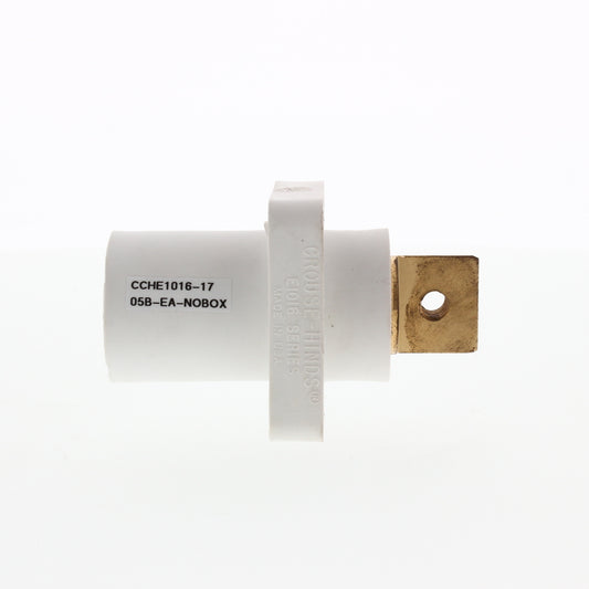 Joy Cooper 16 Series Male White Single Hole Buss Bar Panel Mount E1016-1705B