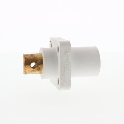 Joy Cooper 16 Series Male White Single Hole Buss Bar Panel Mount E1016-1705B