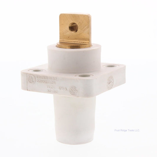 Joy Cooper 16 Series Female White Single Hole Buss Bar Panel Mount E1016-1730B