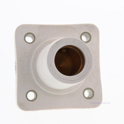 Joy Cooper 16 Series Female White Single Hole Buss Bar Panel Mount E1016-1730B