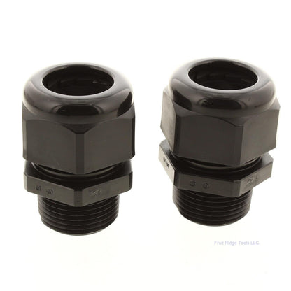 2 Straight Male 1" Nylon Cord Grips .55-1.0" Liquid-Tight Cable Gland NCG100100