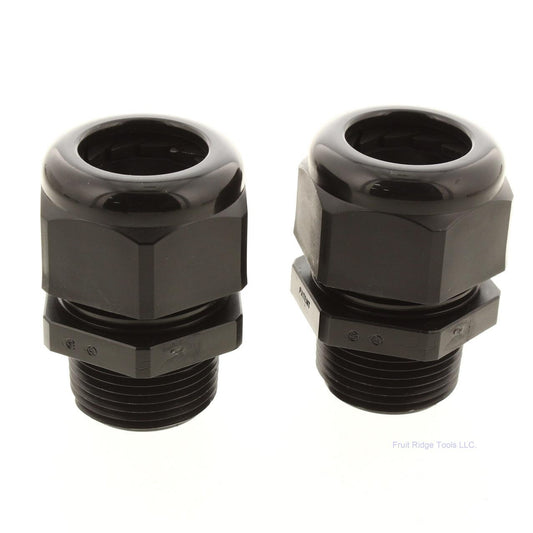 2 Straight Male 1" Nylon Cord Grips .55-1.0" Liquid-Tight Cable Gland NCG100100