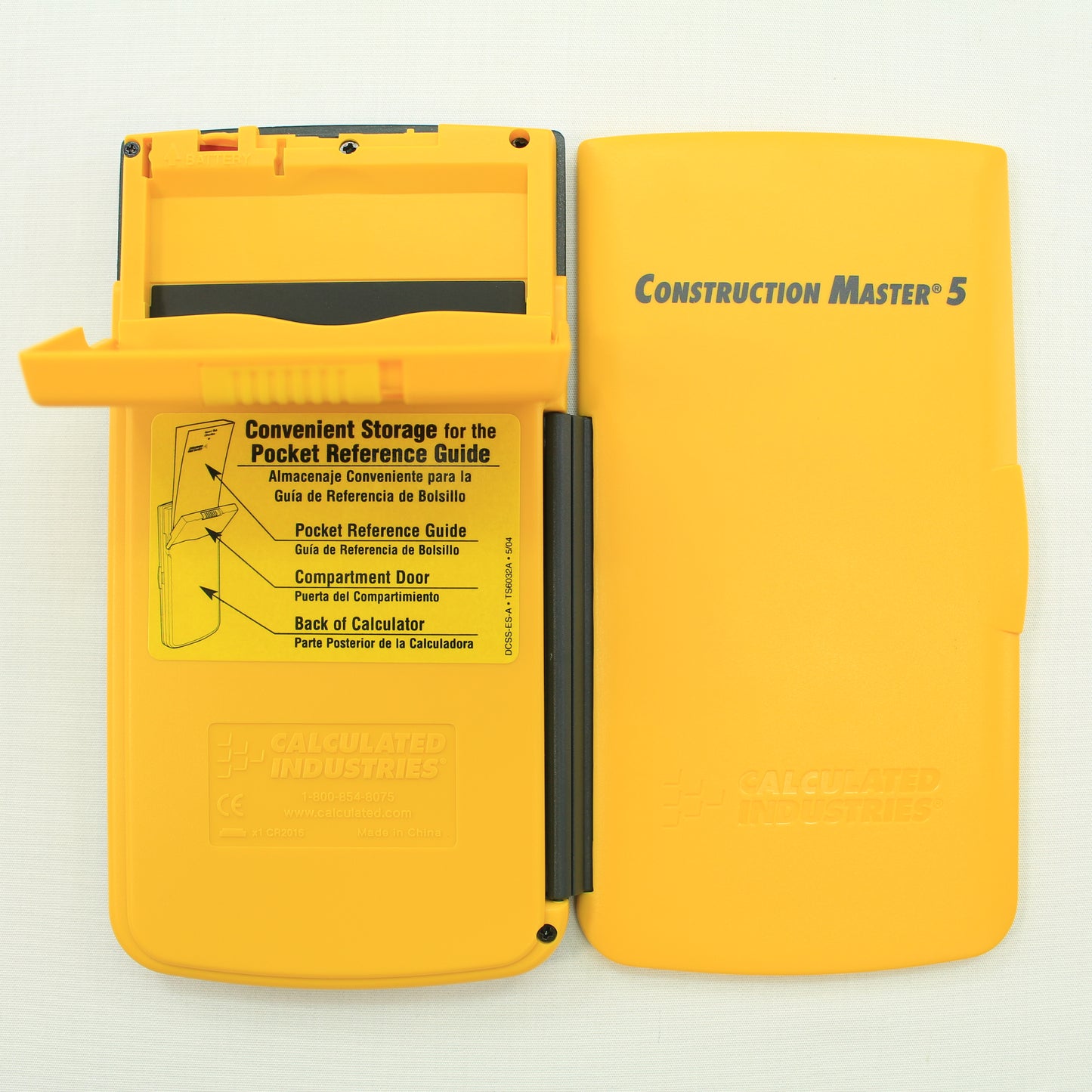 Construction Master 5 Advanced Feet-Inch-Fraction Calculator Grey & Yellow