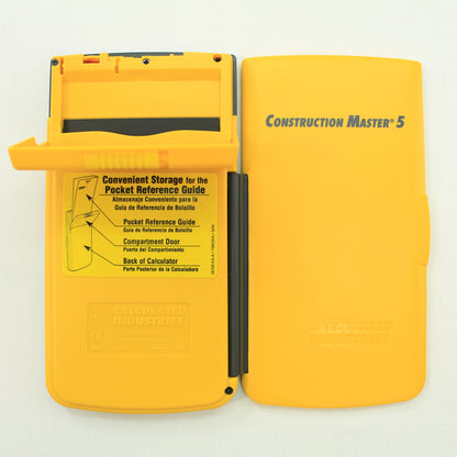 Construction Master 5 Advanced Feet-Inch-Fraction Calculator Grey & Yellow