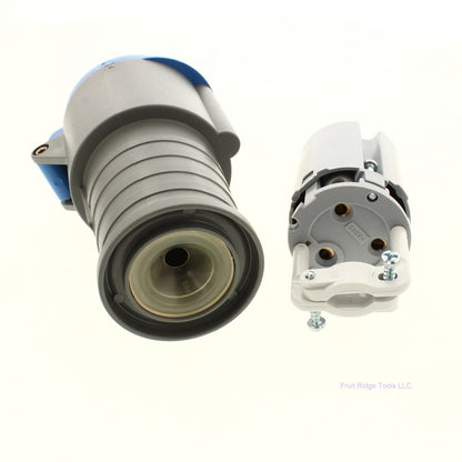 CEWE Gray Pin and Sleeve Receptacle w/Blue Lid 32A 200-250V 6H IP44 CSG232-6
