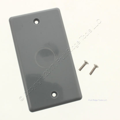 Thomas & Betts HB1BL Gray Non-Metallic Polycarbonate Blank Outlet Box Cover