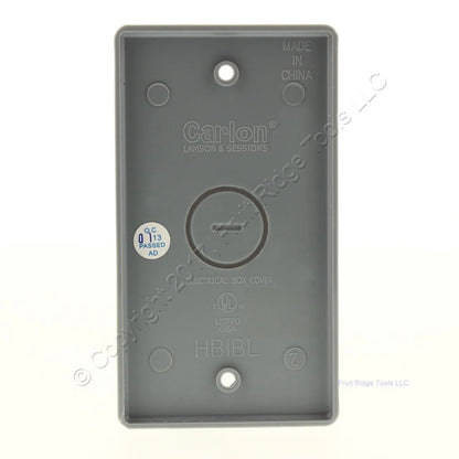 Thomas & Betts HB1BL Gray Non-Metallic Polycarbonate Blank Outlet Box Cover