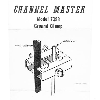 Channel Master 7198 Bonding Conduit Coaxial Cable Wire Ground Clamp Fitting