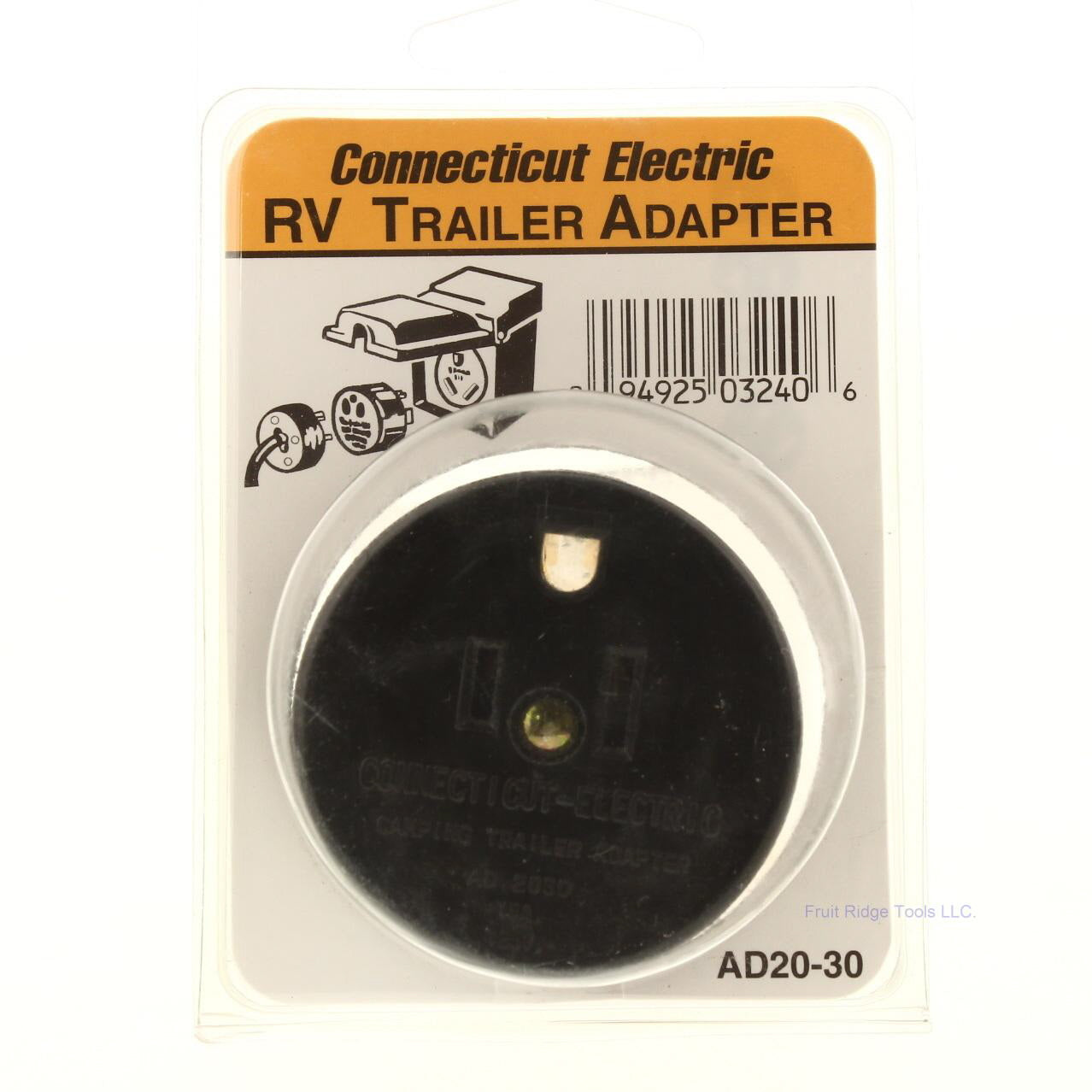 Connecticut AD20-30 Black Electric Recreational Vehicle -Rv Power Adapter 20/30A