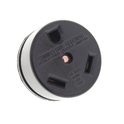 Connecticut Electric 30-20 Black Straight Blade Adapter NEMA 5 120 Volt