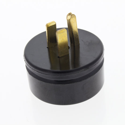 Connecticut Electric 30-20 Black Straight Blade Adapter NEMA 5 120 Volt
