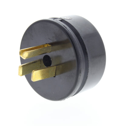 Connecticut Electric 30-20 Black Straight Blade Adapter NEMA 5 120 Volt