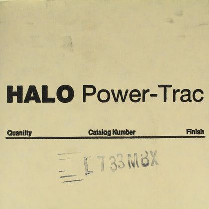 Halo Cooper Lighting L733MBX Black Medium Base Power-Trac No Lense Track Light