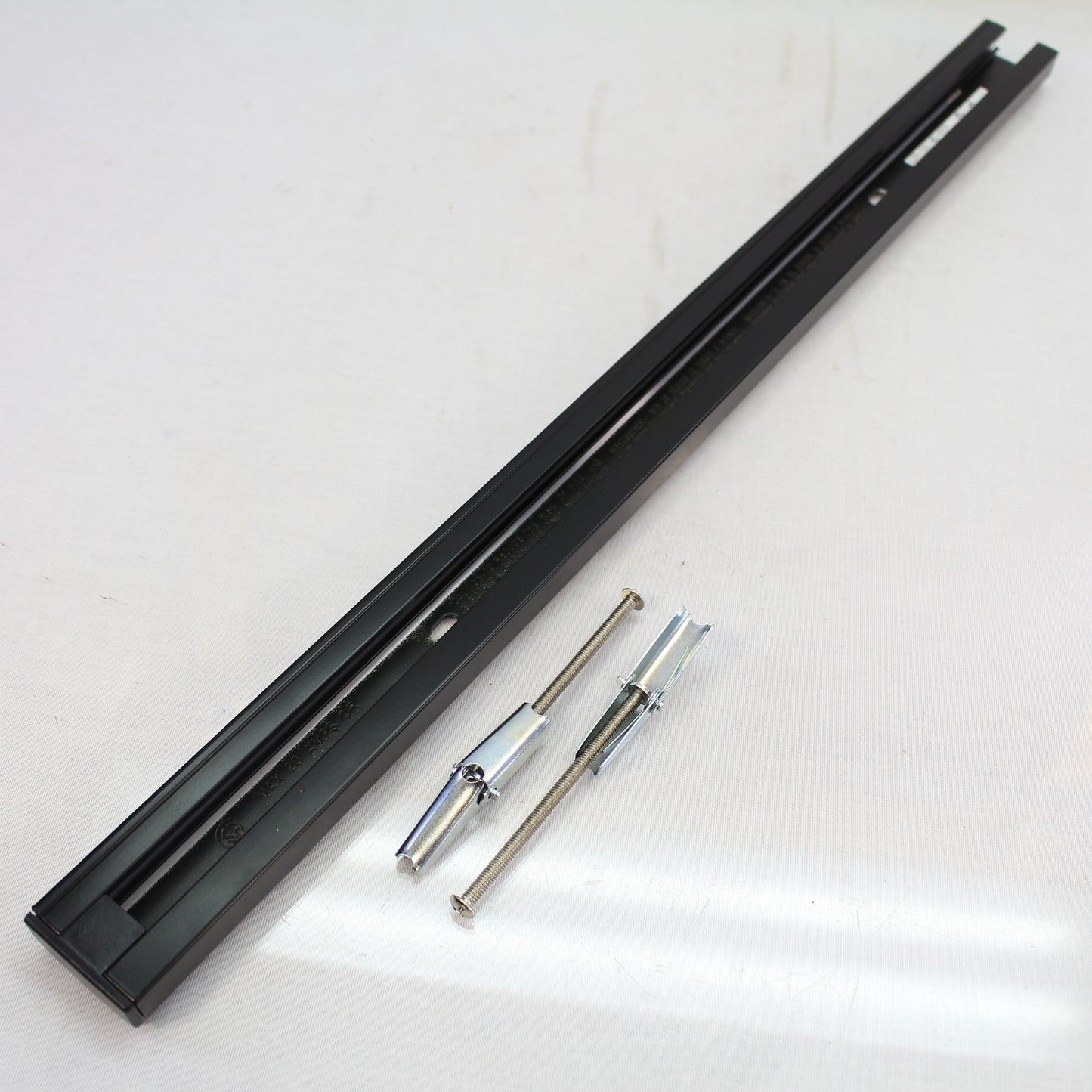 Halo LZR102MB Black Track Lighting 2' Rail Surface Mount with Dead-End Fitting