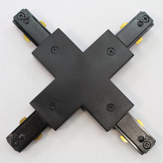 Halo Lighting LZR214MB Black Lazer Track X-Connector 4-Track Joiner