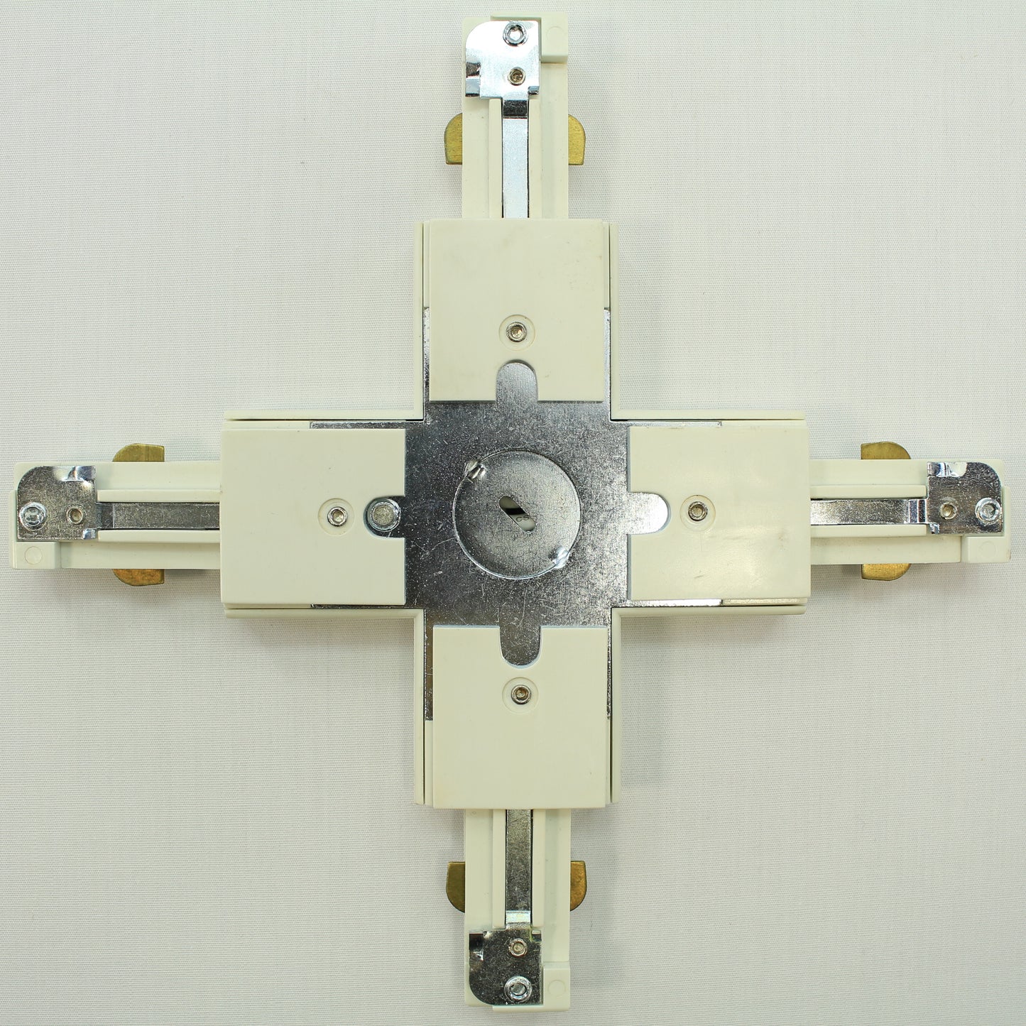 Cooper Lighting LZR214 White Halo Lazer X-Connector Four Track Joiner Track Feed