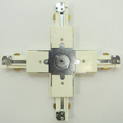 Cooper Lighting LZR214 White Halo Lazer X-Connector Four Track Joiner Track Feed