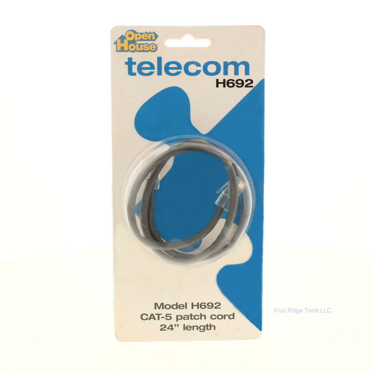 Channel Plus Gray 24"L Telecom Cat-5 Patch Cord Enclosure Connector Cable H692