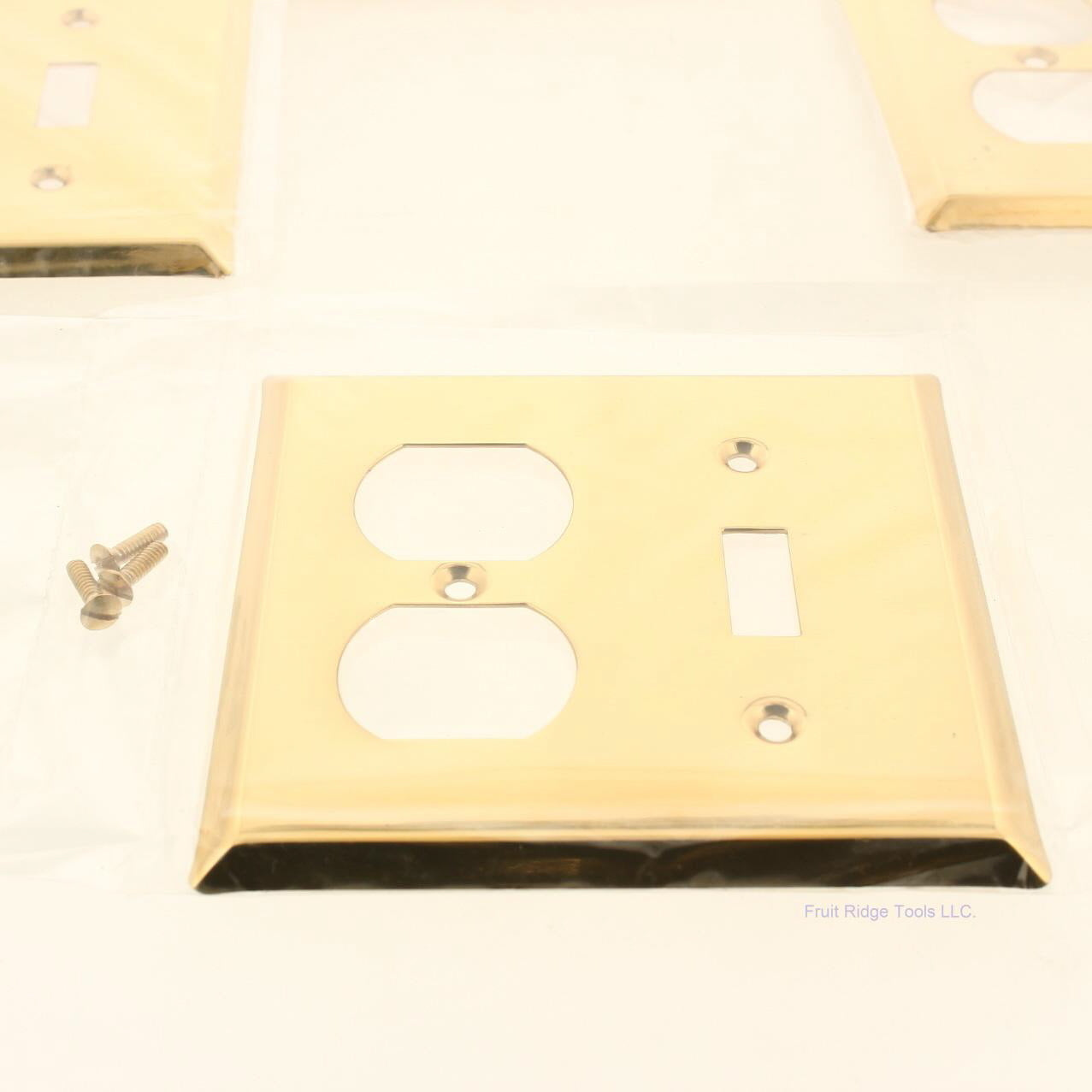 Creative Accents 15045 Solid Brass Toggle Switch Outlet 2G Wallplates 20-Pack