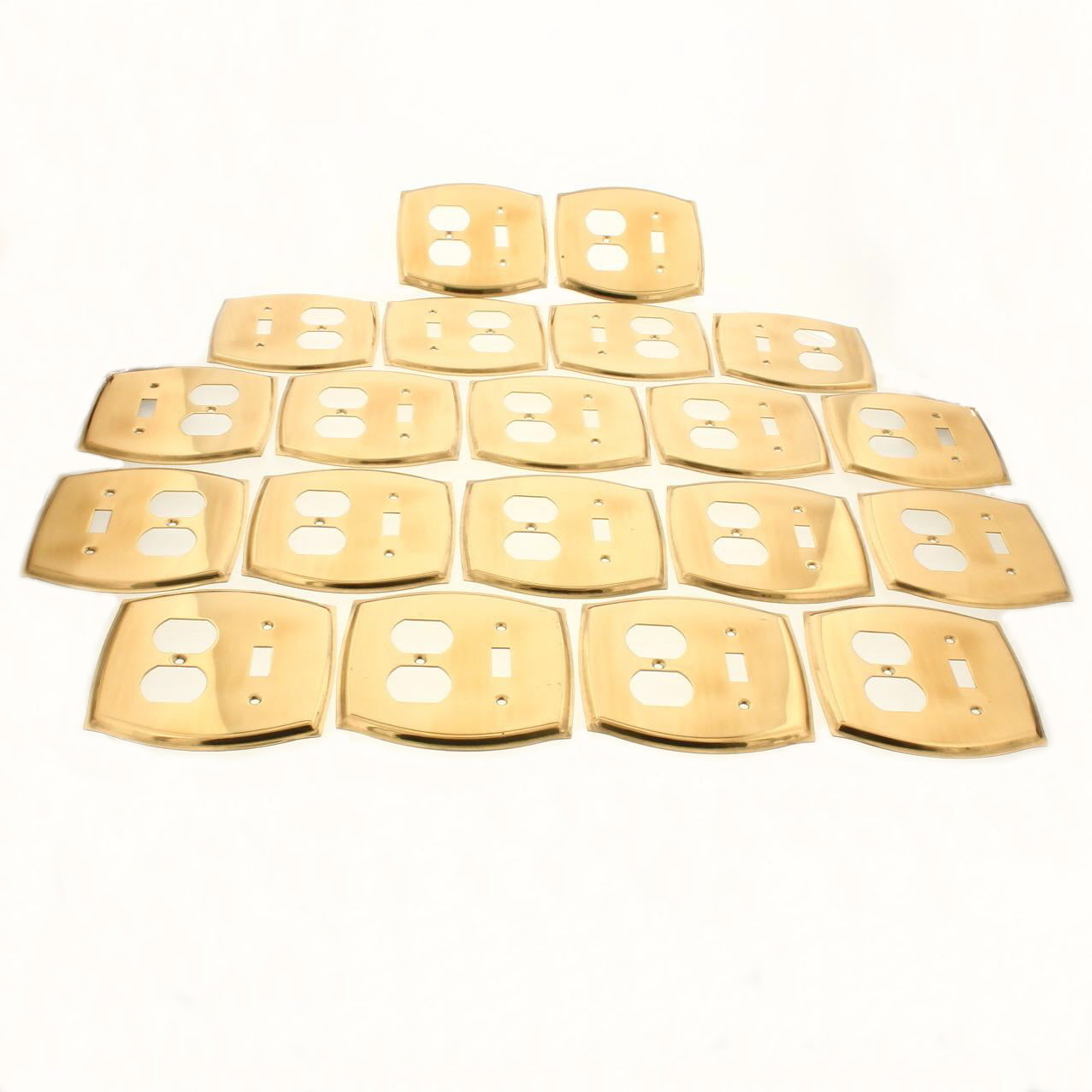 Creative Accents 15051 Brass 2-Gang Toggle Wallplate Duplex Outlet Covers 20pcs