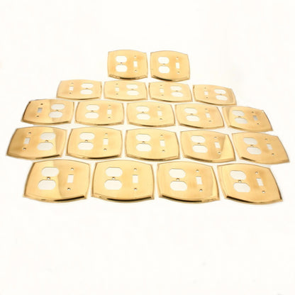 Creative Accents 15051 Brass 2-Gang Toggle Wallplate Duplex Outlet Covers 20pcs