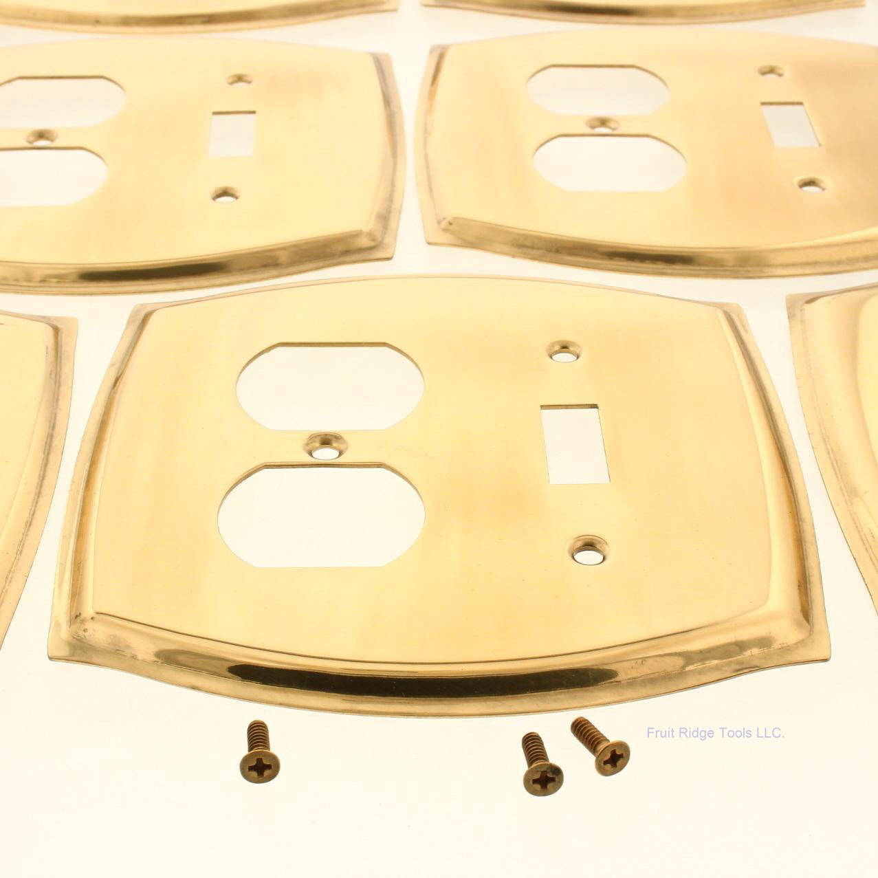 Creative Accents 15051 Brass 2-Gang Toggle Wallplate Duplex Outlet Covers 20pcs