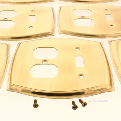 Creative Accents 15051 Brass 2-Gang Toggle Wallplate Duplex Outlet Covers 20pcs