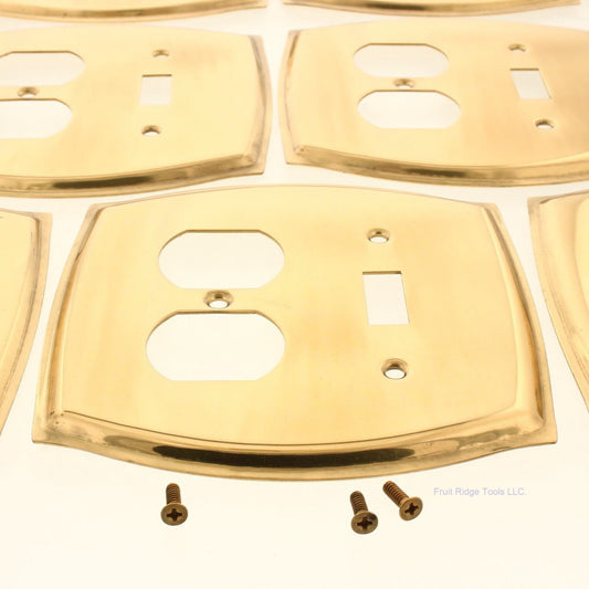 Creative Accents 15051 Brass 2-Gang Toggle Wallplate Duplex Outlet Covers 20pcs